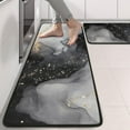 thumbnail image 2 of Kitchen Rugs Sets Of 2,Black White Gold Marble Pattern Anti Fatigue Kitchen Mat Rugs Non Slip Washable,Decorative Kitchen Floor Mats for Kitchen,Sink,Laundry,17"x47"+17"x47", 2 of 5