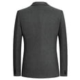 thumbnail image 4 of JTieacloth Men's Lightweight Jacket Mens Autumn And Winter Casual Single Breasted Suit Collar Pocket Wool Woolen Coat Small Blazer Windbreaker Gray, 4 of 6
