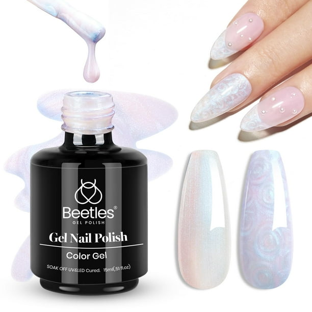 Esmalte de uñas Beetles Pearl Gel 15 ml Pearl White Shimmer