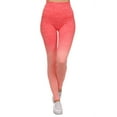 thumbnail image 2 of Women's Dip Dye Ombre Athletic Leggings with High Waistband - Coral, S, 2 of 4