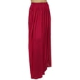 thumbnail image 1 of Bimba Jupe Longue Évasée d'Été en Georgette Magenta pour Femmes-2TG, 1 of 6