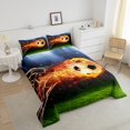 thumbnail image 4 of Erosebridal Soccer with Fire Bedding Full Comforter Set, Football Field Down Comforter, Reversible 3pcs, 4 of 8
