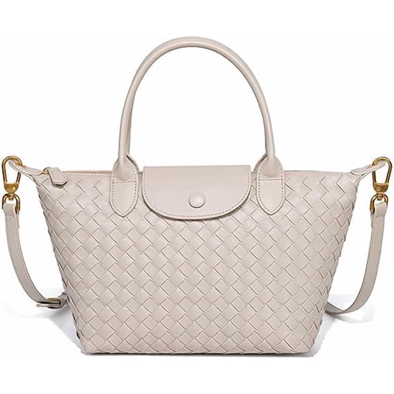 PU Woven Embossed leather Women's top Handle Handbag Crossbody Purse,  Purse Tote Bag with Adjustable Strap