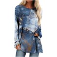 thumbnail image 1 of Besolor Hauts à Manches Longues pour Femmes Chic Décontracté Chandails à Col Rond Manches Longues Tuniques Amples et Fluides pour Porter avec des Leggings Multicolore 17, 1 of 5