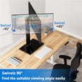 thumbnail image 4 of ErgoFocus Single Monitor Stand Fits Max 32 inch Computer Screen, Free-Standing Monitor Desk Stand Hold up to 17.6lbs, Monitor Mount with Height Adjustment, Swivel, Tilt, Rotation, VESA Mount 75/100mm, 4 of 4