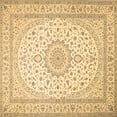 thumbnail image 1 of Ahgly Company Indoor Square Medallion Brown Traditional Area Rugs, 6' Square, 1 of 4