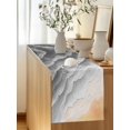 thumbnail image 2 of Gradient Gray Waves Ocean Table Runner 13x60in Non-Slip Cotton Linen Table Runners, Abstract Summer Beach Dresser Scarves TableRunner for Dinner Kitchen Dining Wedding Party, 2 of 9