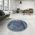 thumbnail image 4 of Ahgly Company Machine Washable Indoor Rectangle Industrial Modern Light Purple Blue Area Rugs, 2' x 3', 4 of 7
