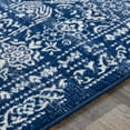 thumbnail image 5 of Hauteloom Baldivis Living Room, Bedroom Bohemian Vintage Area Rug - Ancient Traditional Pattern Carpet - Blue, White - 5'3" x 7'1", 5 of 7