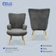 thumbnail image 3 of Sillón Moderno Blue Room Tapizado Tela-patas Madera Caucho, 3 of 6