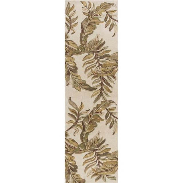 HomeRoots 352484 2 ft. 3 in. x 8 ft. Runner Wool Ivory Area Rug