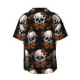 thumbnail image 2 of Xecao offers the Butterfly Skull for Men's Casual Short-sleeved Shirt, a button-up collared shirt with a pocket, perfect for beach vacations and yacht travel in the 3X-Large size., 2 of 7