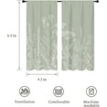 thumbnail image 2 of Sage Green Floral Wildflower Curtains Rustic Botanical Leaves Vintage Flower Herb Farmhouse Rod Pocket Nature Bedroom Living Room Treatment Fabric 2 Panels 42Wx63H Inch, 2 of 6