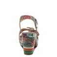 thumbnail image 4 of L`Artiste Leilanie Hand-Painted Leather Platform Heel Sandal, 4 of 7