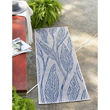 Outdoor Turgh Collection Area Rug Light Gray - 2'x6'