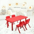 thumbnail image 5 of Yardi Yard 4-pack Kids Plastic Stackable Classroom Chairs-Red, Toddler Chair for Kids, 5 of 8