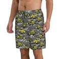 thumbnail image 2 of Vsdgher Modern Yellow Excavator Men's Beach Shorts, Surfing shorts, Swim trunks, Quick Dry Swim Trunks for Surfing Beach Fun -Small, 2 of 6