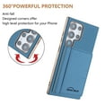 thumbnail image 3 of Allytechgroup Wallet Case for Samsung Galaxy S23 Ultra, RFID Blocking PU Leather Stand Phone Shell with Credit Card Slot Shockproof Back Cover for Samsung Galaxy S23 Ultra Women Men, Lightblue, 3 of 8