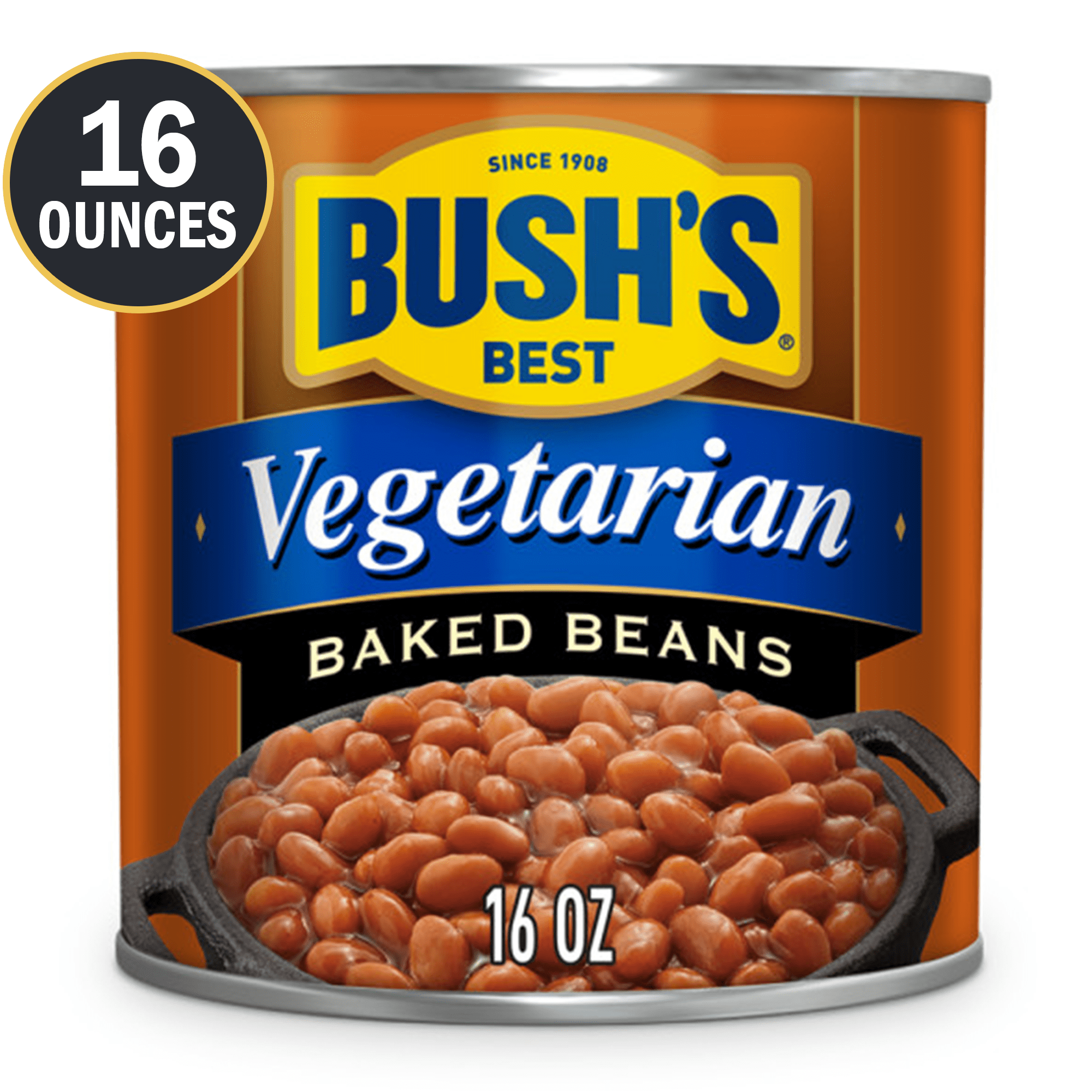 Bush's Vegetarian Baked Beans, Plant-Based Protein, 16 oz Can