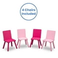 thumbnail image 5 of Delta Children Kids Chair Set and Table (4 Chairs Included), White/Pink, 5 of 6