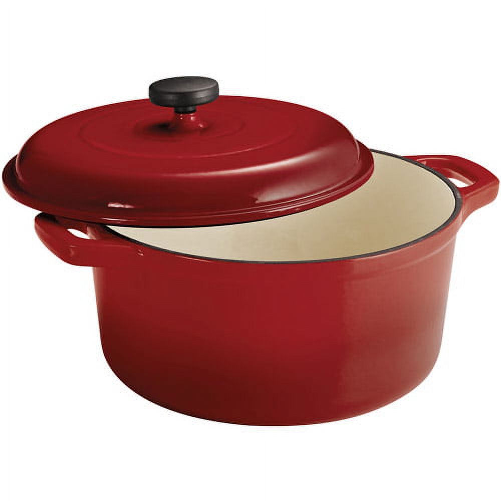 Tramontina Enameled Cast Iron 6.5 Quart Round Dutch Oven, Red - image 3 of 7