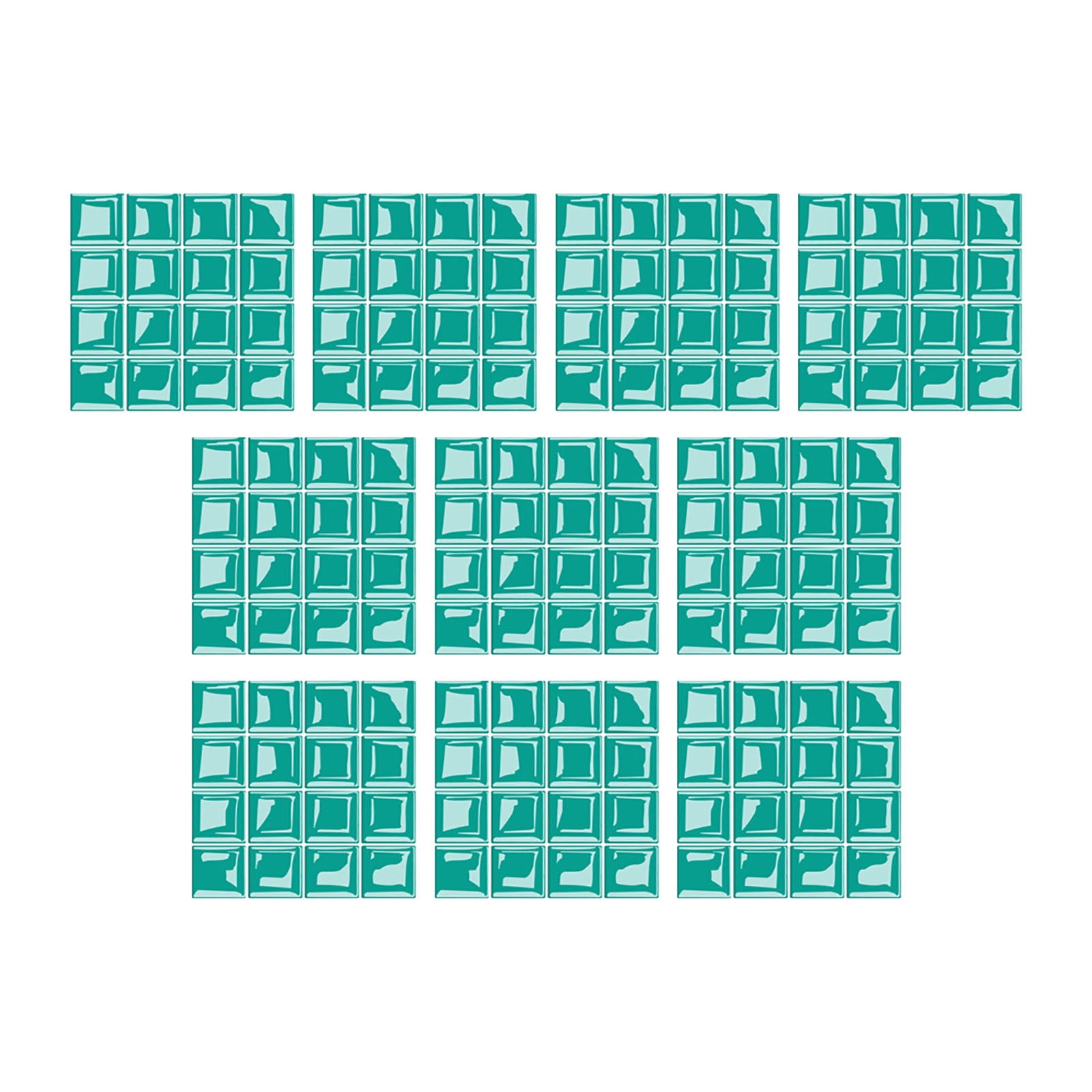 Wepro 10pc 3D Tile Stickers DIY Waterproof SelfAdhesive Wall Stickers