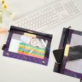 thumbnail image 2 of FORMRS 2 Pack Pencil Pouch for 3 Ring Binder with Clear Window Zipper Case, Black Neon Road, 2 of 6