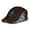 Brown, variant on Genuine Leather Thin Print Geometry Berets Hats For Men Duckbill Leisure Black/Brown 54-61cm Fitted Cabbie Bonnet ,Unique Design