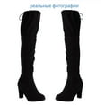 thumbnail image 6 of uvwlwu Boots for Women Foreign Trade New Plus Size Long Boots For High Heeled Pointed Over The Knee Boots Rear Lace Up Boots(Size:39), 6 of 9