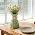 thumbnail image 4 of JZCHUNTOY Imitation Woven Plastic Vase 1 Piece, Imitation Rattan Weave Decorative Flower Vase, Lightweight Unbreakable Flower Container, for Dining Table, Living Room, Office Desktop Decoration, 4 of 6
