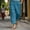 Sky Blue, variant on Fashion YLSDY Capris Pants for Women Cotton Linen Casual Summer 2025 Straight Wide Leg Loose Drawstring Elastic Waist Cropped Trouser Brown XL