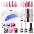 thumbnail image 1 of Vishine Kit de iniciación de esmalte de uñas de gel con lámpara de uñas LED UV SUNOne de 48 W, secador de velocidad, herramientas de manicura, 6 bonitos colores, base de esmalte de gel y capa superior, 1 of 5