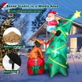 thumbnail image 4 of Árbol de Navidad inflable FunFanso de 6 pies con Papá Noel y perro, 4 of 6