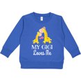 thumbnail image 2 of Inktastic Gigi Loves Me Girls Giraffe Granddaughter Toddler Sweatshirt, 2 of 4