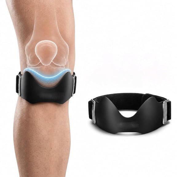 DUPAI Knee Strap,Breathable Patellar Strap Below Kneecap,Adjustable & Breathable Support for Walking,Stairs & Sports,Not a Y Knee Brace (1Pc)