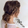 thumbnail image 2 of Unique Bargains 1 Pc Rhinestones Butterfly French Barrette Hair Clips Hairdo Clip for Home Gray Black, 2 of 5