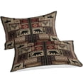 thumbnail image 2 of LAICAIW Rustic Quilt 3-Piece Bedding Set, Double, Country Patchwork Bear Theme, Forest Animal Moose Cabin, 2 of 7
