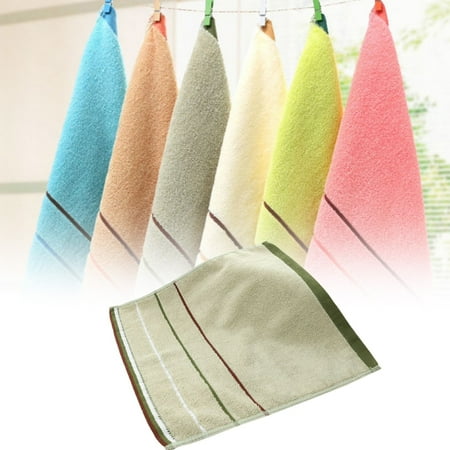 Pryess Cotton Hand Towel Kitchen Cleaning Cloth Absorbent Thickened and Absorbent Soft for Skin Ideal for Kitchen Kindergarten or Daily Use Multiple Solid Colors Available (#D) Clearance Sales!