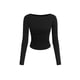 thumbnail image 1 of Camiseta PRETTYGARDEN Otoño 2025 con Laterales Fruncidos Crop Top L, 1 of 8
