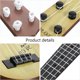 thumbnail image 5 of Instrumento musical pequeño para niños, imitación de ukelele, mini guitarra de juguete con cuatro cuerdas (39 cm, beige), 5 of 8