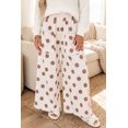 thumbnail image 2 of TinyCribz Women's Khaki Polka Dot Pants, Wide Leg Elastic Waist Lounge S, 2 of 5