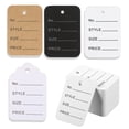 thumbnail image 2 of 100pcs/lot 3.5x5cm Price Tags Kraft Paper Lables for DIY Jewelry Retail Price Tags Handmade Clothes Size Tags Store Hang Lables black color 100pcs, 2 of 6