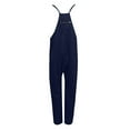 thumbnail image 7 of MSJUHEG Jumpsuits For Women One Piece Jumpsuits For Women Jumpsuit Spaghetti Straps Wide Leg Romper V Neck Spaghetti Straps Romper Sleeveless Long Jumpsuit Womens Jumpsuit Dark Blue S, 7 of 7