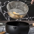 thumbnail image 3 of NOGIS Stainless Steel Drain Basket, Multifunctional Foldable Deep Fry Basket - Round Wire Mesh French Chip Frying Serving Food Presentation Tableware with Folding Handles（20x20cm）, 3 of 7