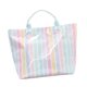 thumbnail image 3 of Bolso tote impermeable para mujer, moderno y sencillo, bolso de hombro a rayas, bolso tote deportivo para el trabajo. Rayas arcoíris, 3 of 9