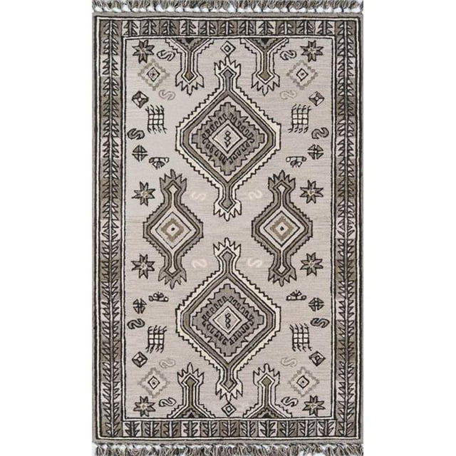 Momeni TAHOETA-03GRY2030 Hand Tufted Tahoe Rectangle Rug, Grey - 2 x 3 ft.