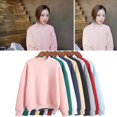 thumbnail image 2 of Candy Color Solid Color Plus Velvet Small Stand Collar Pullover Sweater Female Student Autumn And Winter Bottoming Shirt, 2 of 11