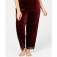 thumbnail image 1 of INC International Concepts Womens Plus Size Lace Trim Velvet Pajama Pants, 1 of 2