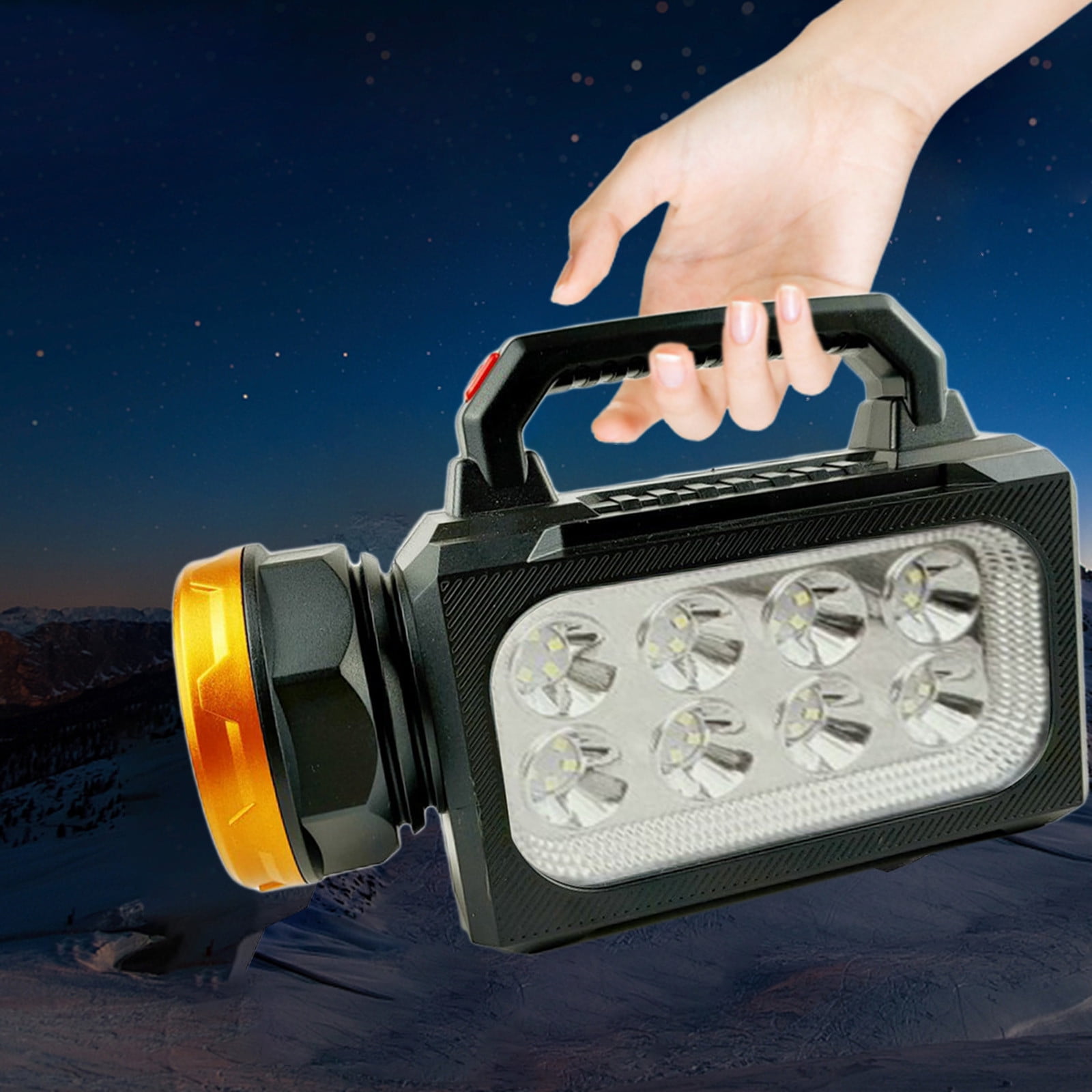 Solar Lamp | Super Bright LED Camping Lantern | USB & Solar Rechargeable Flashlight | IPX65 Waterproof | 2400mAh Battery | Multi-Mode Emergency Tent Light | Portable Handheld Design