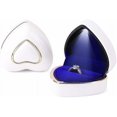 thumbnail image 1 of Heart Shaped Engagement Ring Box, Led Ring Box, Jewelry Box, Wedding Ring Box, Proposal, White, 1 of 4